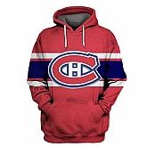 Canadiens Red All Stitched Hooded Sweatshirt,baseball caps,new era cap wholesale,wholesale hats